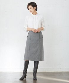 J.PRESS LADIES L 【洗える】Mixツイードチェック スカート