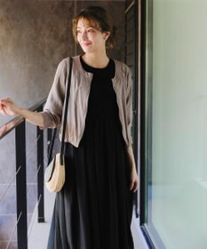 Tiaclasse シアーラウンドネックブルゾン