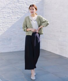 Tiaclasse シアーラウンドネックブルゾン