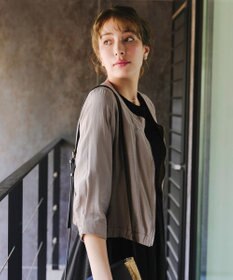 Tiaclasse シアーラウンドネックブルゾン