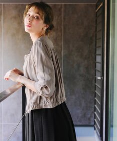 Tiaclasse シアーラウンドネックブルゾン