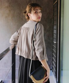 Tiaclasse シアーラウンドネックブルゾン