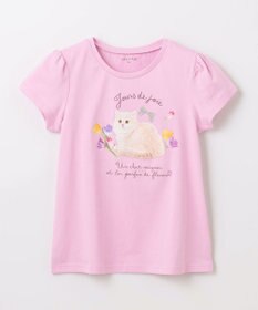 ANY KIDS フォトプリント ネコ Tシャツ