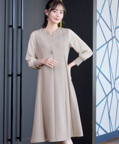 Tiaclasse 【ストレッチジョーゼット】 シフォン袖ワンピース