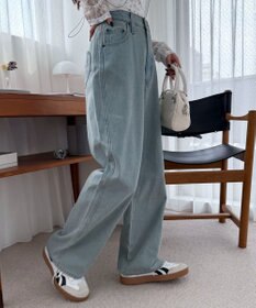 WEGO ハートポケットストレートデニムパンツ