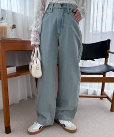 WEGO ハートポケットストレートデニムパンツ