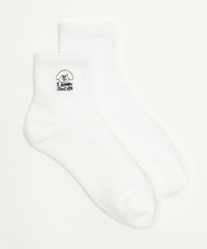 WEGO 手描き風刺繍アンクルパイルソックス