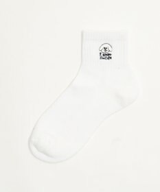 WEGO 手描き風刺繍アンクルパイルソックス