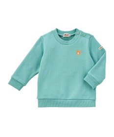 MIKI HOUSE HOT BISCUITS 【70-120cm】【Everyday Series】ワンポイント くすみカラー裏毛パイルトレーナー