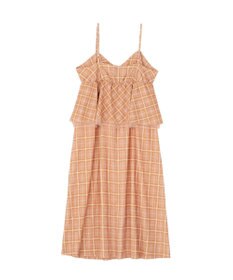 Green Parks ペプラムチェックキャミワンピース