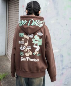 WEGO 【ユニセックス着用ITEM】別注BENDAVISグラフィックプルパーカー