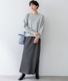 23区 S 【洗える】テクスチャーサテン ナロー スカート