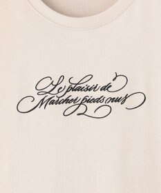 23区 【井波麻里衣さんコラボ】カリグラフィー 刺繍 Tシャツ