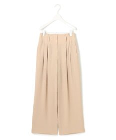 ICB 【接触冷感・UVカット・洗える】 T/Rドライリネン ワイドストレートパンツ