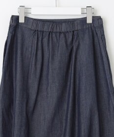 J.PRESS LADIES 【洗える】ライトデニム フレアー スカート