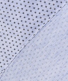 JOSEPH ABBOUD 【ビジネスシーンに最適・サステイナブル】ソアロンンシャンブレープリント 半袖 シャツ