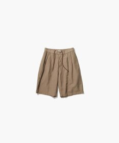 ATON COTTON LINEN VOILE | ツータックイージーショーツ - UNISEX