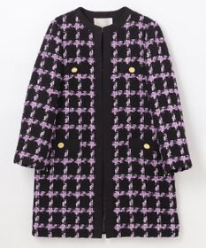 GRACE CONTINENTAL フェザーチェックツイードコート