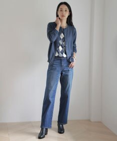 J.PRESS LADIES L 【洗える】アーガイル ツイン ニット