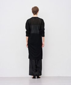 uncrave シアーニット リブロングカーディガン