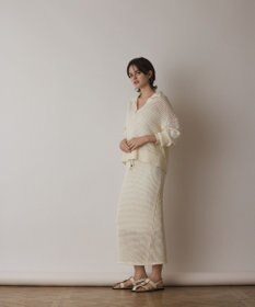 GRACE CONTINENTAL メッシュタイトニットスカート
