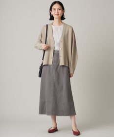 自由区 【洗える】ドライコットンハイゲージニット カーディガン