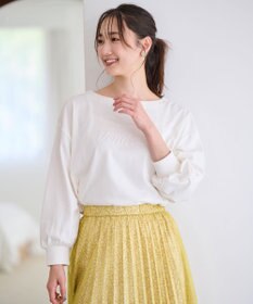 ANY SIS 【洗える】ミニ裏毛エンボスロゴ カットソー