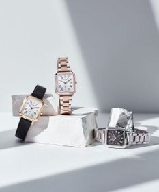 CITIZEN 【替えバンド付き電波時計】電池交換不要のスクエア2wayモデル ES9506-62A