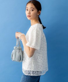 組曲 フラワーレース ブラウス