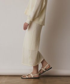 GRACE CONTINENTAL メッシュタイトニットスカート