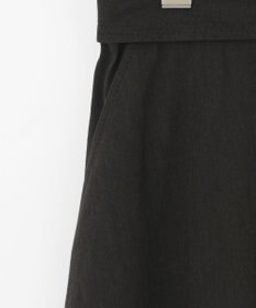 自由区 【洗える・ストレッチ素材】リネンヴィスコースストレッチ フレアスカート