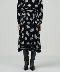 GRACE CONTINENTAL ラメフローラルニットスカート