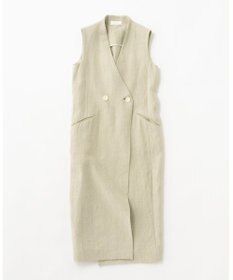 uncrave WHITE】ナチュラルリネン ロングジレワンピース / uncrave  
