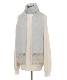 MOONBAT プラスムーンバット (+moonbat) カシミヤ100％無地マフラー 洗える 190㎝×30㎝