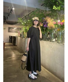 Green Parks ボリューム袖ロングワンピース