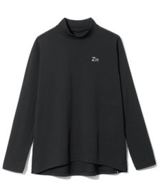 ZERO HALLIBURTON 【雑誌掲載・吸汗速乾・UVケア】 鹿の子 モックネックロングシャツ ZHG-W4A 1b 82872 ゴルフウェア