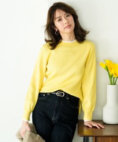 ANY SIS S 【WEB・一部店舗限定】ダブルカラー ニット