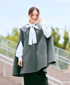 #Newans セーラーカラーダブルフェイスケープコート