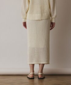 GRACE CONTINENTAL メッシュタイトニットスカート