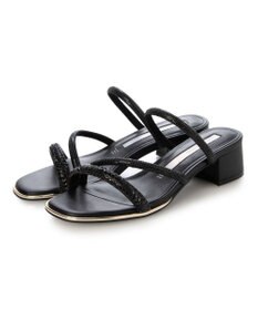 MODE ET JACOMO <MODE ET JACOMO>ラインストーンストラップミュールサンダル