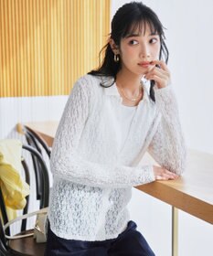 ANY SIS L レース シャツ