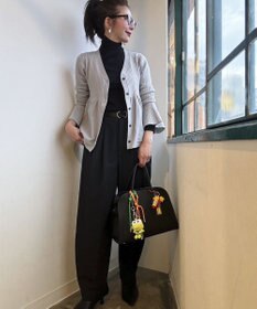 Green Parks ペプラムニットカーディガン