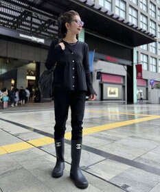 Green Parks ペプラムニットカーディガン