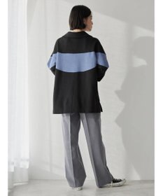 AMERICAN HOLIC ハーフＺＩＰ配色切り替え裏毛チュニック