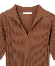 BEIGE， LABRADO / ランダムリブ スキッパーニット