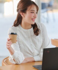 Tiaclasse L 【新色追加】レースブラウス