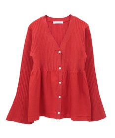 Green Parks ペプラムニットカーディガン