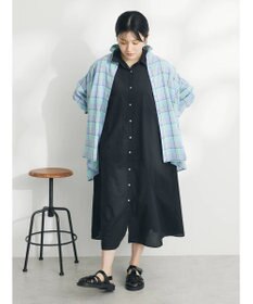 CRAFT STANDARD BOUTIQUE インド綿Ａラインシャツワンピース