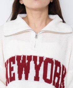 WEGO NEWYORKハーフジップニット