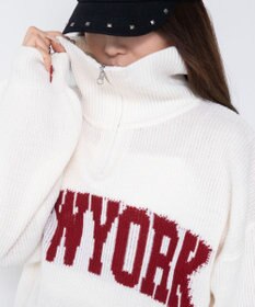 WEGO NEWYORKハーフジップニット